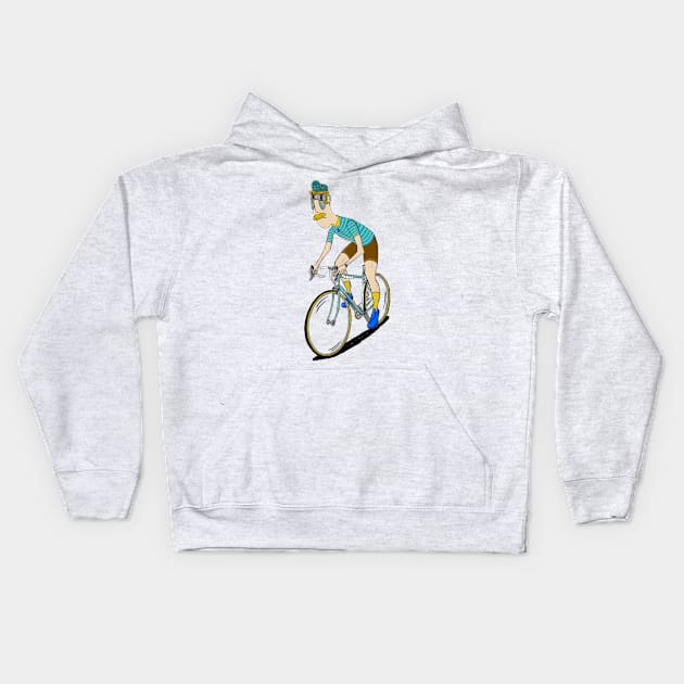 Road Cycling Nerd Kids Hoodie by cyclingnerd